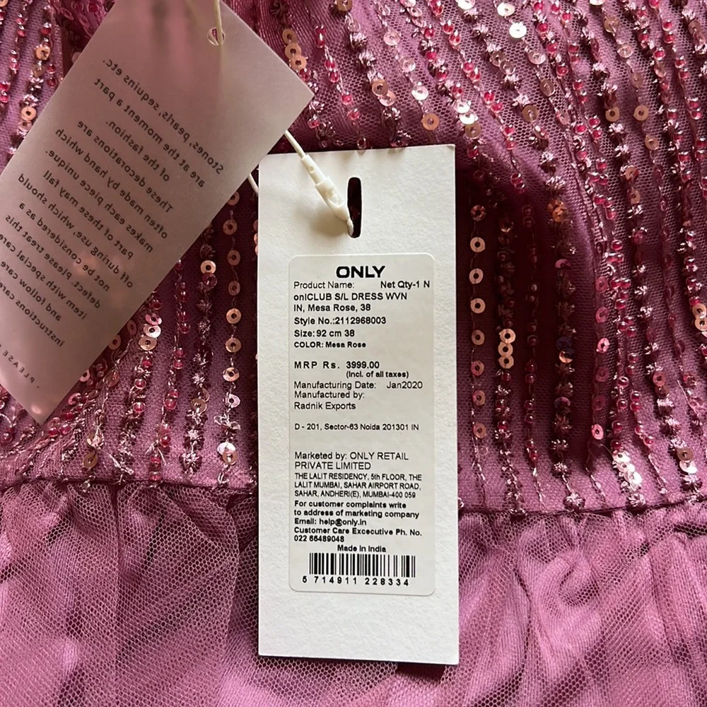 Only purple sequins peplum strappy top. - Picture 6 of 6